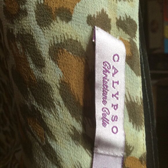 Early 2000 silk chiffon slightly sheer leopard print wrap dress - worn once - Picture 4 of 4